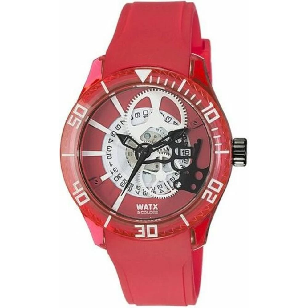 Watx & Colors Watch REWA1919 Red Rubber Unisex Quartz Watch 3 Watx & Colors Watch REWA1919 Red Rubber Unisex Quartz Watch