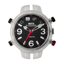 Watx & Colors Unisex Watch - RWA6000 Transparent Polycarbonate Wristwatch