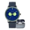 Watx & Colors Men's Watch - Wristwatch RELOJ12_44 Steel & Leather