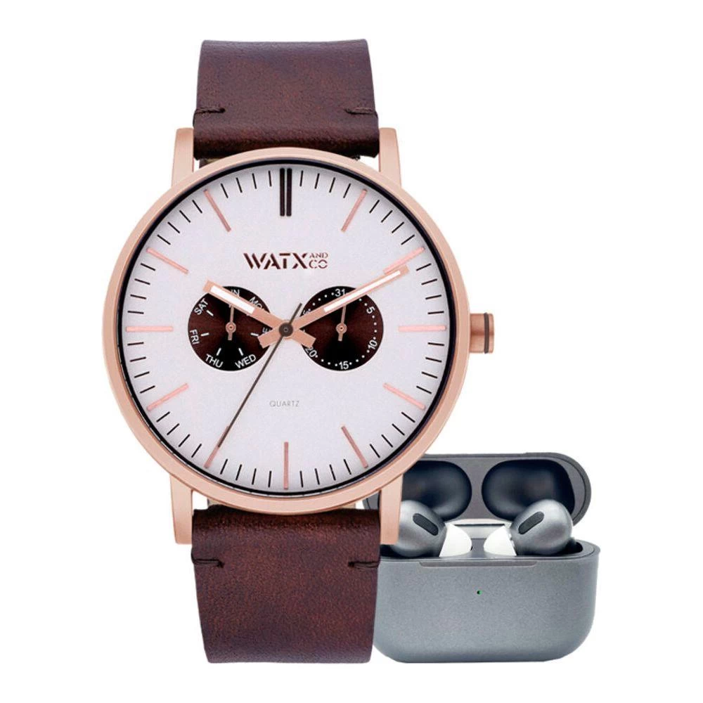 Watx & Colors Men's Watch - Wristwatch RELOJ15_44 Leather And Steel 3 Watx & Colors Men's Watch - Wristwatch RELOJ15_44 Leather And Steel